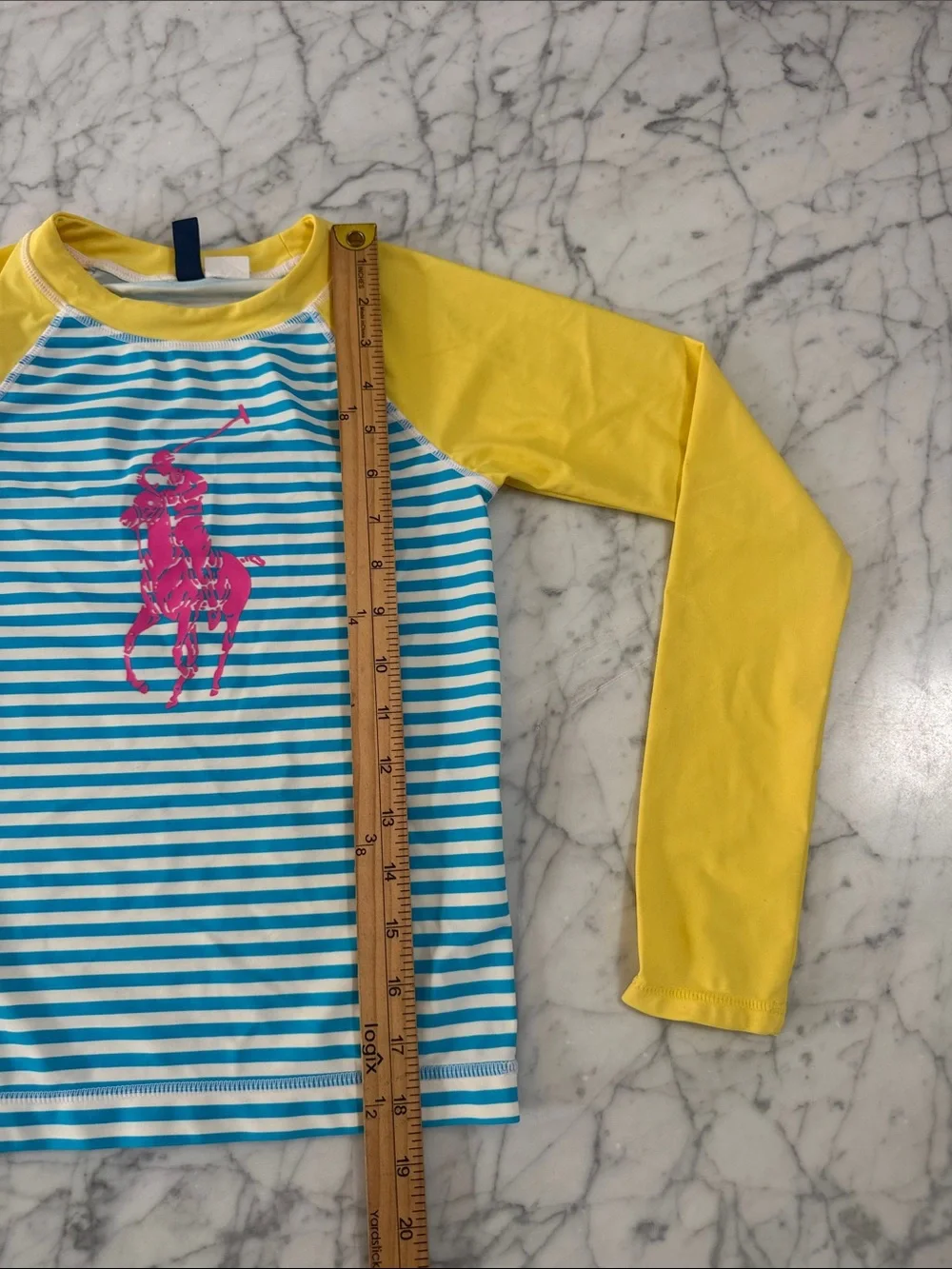 Ralph Lauren Polo Big Pony Youth Sz 8/10 Y Striped Swim Rash Guard